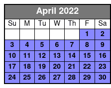 Lake Tahoe Sightseeing Cruises Aboard the Bleu Wave April Schedule