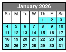 Lake Tahoe Sightseeing Cruises Aboard the Bleu Wave January Schedule