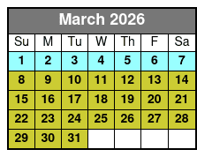 Lake Tahoe Sightseeing Cruises Aboard the Bleu Wave March Schedule