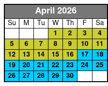 Lake Tahoe Sightseeing Cruises Aboard the Bleu Wave April Schedule