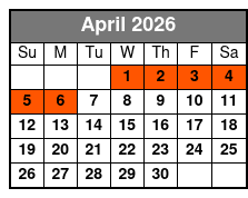 2-Day Snowboard Rental April Schedule