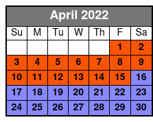 30 Minute Sand Harbor Tour April Schedule