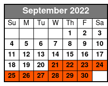 Tahoe Sport Fishing 4 Hour PM Trip September Schedule