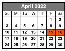 Sunset Snowshoe Adventure April Schedule