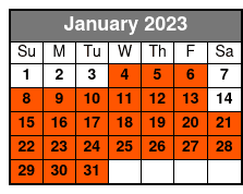 Half-Day Self-Guided Electric Bike Tour January Schedule