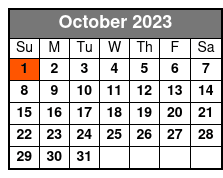 Scenic Half-Day Float October Schedule
