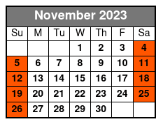 Fish New Smyrna Beach & Mosquito Lagoon November Schedule