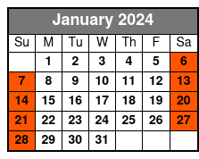 Fish New Smyrna Beach & Mosquito Lagoon January Schedule