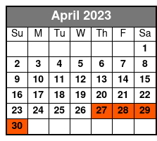 Full Combo Zipline Adventure April Schedule