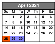 Paddleboard April Schedule