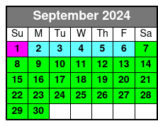 Sunset Dolphin Cruise September Schedule