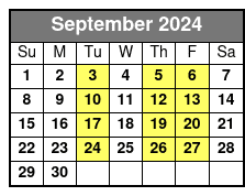 Sunset Celebration Dolphin Cruise September Schedule