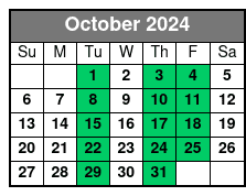 Sunset Celebration Dolphin Cruise October Schedule
