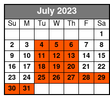 Hilton Head Island Creek Cat Tour: Creek Cat Tour 08:00 July Schedule