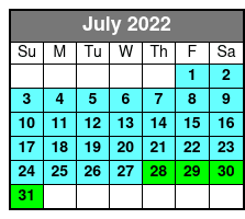 Hilton Head Island Creek Cat Tour July Schedule