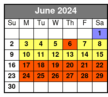 Pirate Cruise June Schedule