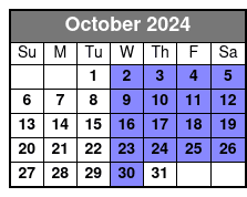 Pirate Cruise October Schedule