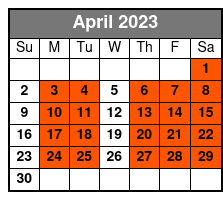 Hilton Head Island Kayaking Tour: Kayaking Tour 09:30 April Schedule