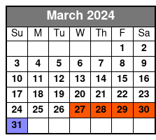 Kayaking Tour March Schedule