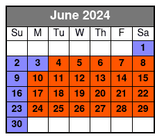 Kayaking Tour June Schedule