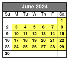 Beaufort City Tour June Schedule