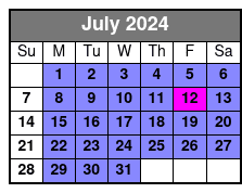 Beaufort City Tour July Schedule