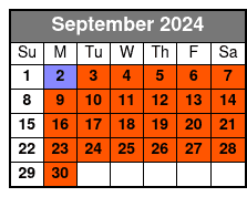 Beaufort City Tour September Schedule