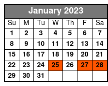 Dolphin Ocean Cruise January Schedule