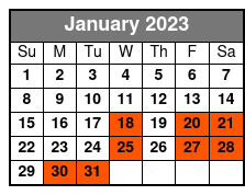 Shrimp Trawling Expedition January Schedule