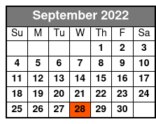 Vanishing Island Dolphin Tour September Schedule