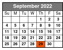 Historic Savannah Cruise: 09:00 September Schedule