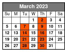 Historic Savannah Cruise: 09:00 March Schedule