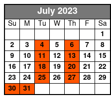 Historic Savannah Cruise: 09:00 July Schedule