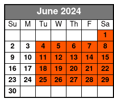 Private Dolphin Cruise June Schedule