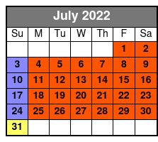 Extended Tropical Pathway Tour July Schedule
