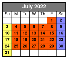 Tropical Pathway Tour (90 Minutes) July Schedule