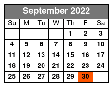 Guided Kayak Tour September Schedule