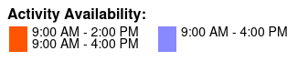 Daufuskie Island Round Trip Ferry: Daufuskie Island Round Trip Ferry 09:00 Color Key