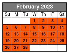 4-Hour Private Hilton Head Pontoon Boat Rental February Schedule