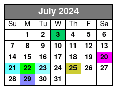 Vanishing Mile Isle Beachcomber Tour July Schedule