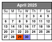 Island Time Boat Cruise April Schedule