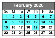 Island Time Boat Cruise February Schedule