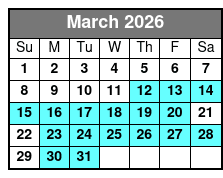Island Time Boat Cruise March Schedule