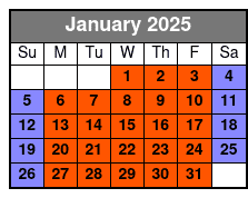 Lauderdale-By-The-Sea 1 Hour January Schedule