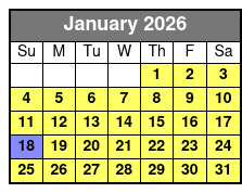 Family Friendly Boat Cruise and Swim January Schedule