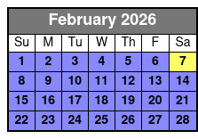 1 Hour Jet Skiing 1 Person February Schedule