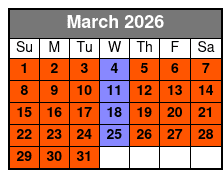 1 Hour 1 Person 1 Ski March Schedule
