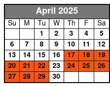 2 Hours 1 Person 1 Ski April Schedule