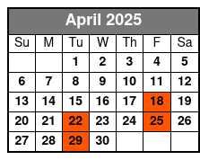 Tour and Lion Country Safari April Schedule