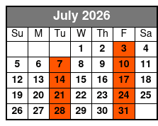 Tour and Lion Country Safari July Schedule